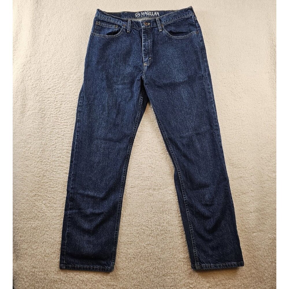 Magellan Jeans Men's 36x32 Blue Denim Dark Wash‎ Relaxed Fit Gorpcore Outdoors